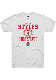 Lorenzo Styles White Ohio State Buckeyes NIL Sport Icon Short Sleeve T Shirt