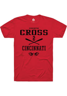 Kerrington Cross  Cincinnati Bearcats Red Rally NIL Sport Icon Short Sleeve T Shirt