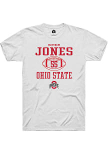 Matthew Jones  Ohio State Buckeyes White Rally NIL Sport Icon Short Sleeve T Shirt