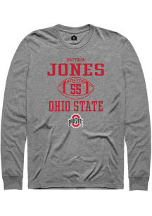 Matthew Jones  Ohio State Buckeyes Graphite Rally NIL Sport Icon Long Sleeve T Shirt