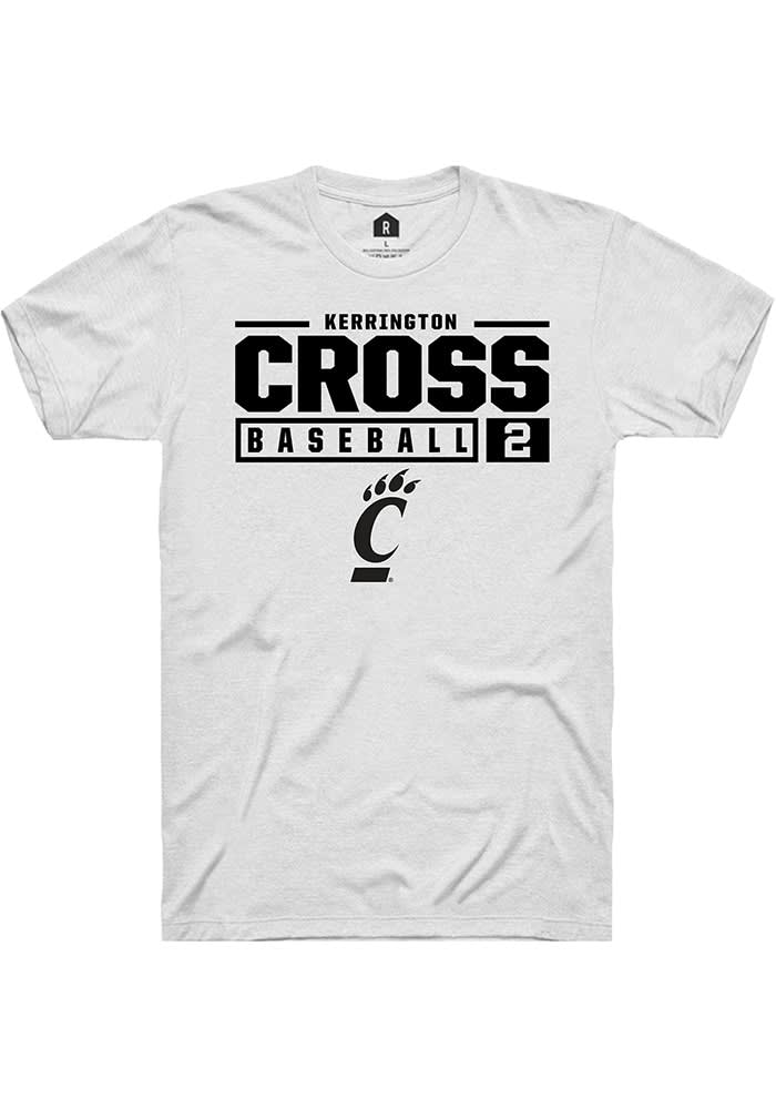 Kerrington Cross Cincinnati Bearcats NIL Stacked Box Short Sleeve T Shirt