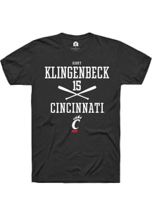 Kory Klingenbeck  Cincinnati Bearcats Black Rally NIL Sport Icon Short Sleeve T Shirt