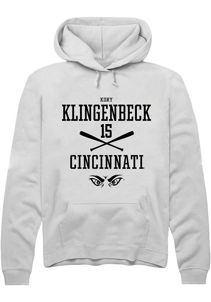 Kory Klingenbeck Rally Cincinnati Bearcats Mens White NIL Sport Icon Long Sleeve Hoodie
