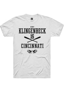 Kory Klingenbeck  Cincinnati Bearcats White Rally NIL Sport Icon Short Sleeve T Shirt