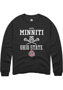 Caden Minniti  Rally Ohio State Buckeyes Mens Black NIL Sport Icon Long Sleeve Crew Sweatshirt