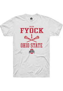 Caleb Fyock  Ohio State Buckeyes White Rally NIL Sport Icon Short Sleeve T Shirt