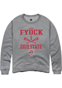 Caleb Fyock  Rally Ohio State Buckeyes Mens Graphite NIL Sport Icon Long Sleeve Crew Sweatshirt