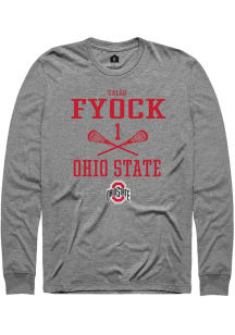 Caleb Fyock  Ohio State Buckeyes Graphite Rally NIL Sport Icon Long Sleeve T Shirt