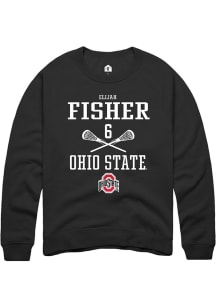Elijah Fisher  Rally Ohio State Buckeyes Mens Black NIL Sport Icon Long Sleeve Crew Sweatshirt