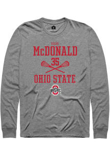 Ellis McDonald  Ohio State Buckeyes Graphite Rally NIL Sport Icon Long Sleeve T Shirt