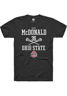 Ellis McDonald  Ohio State Buckeyes Black Rally NIL Sport Icon Short Sleeve T Shirt