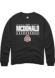 Ellis McDonald  Rally Ohio State Buckeyes Mens Black NIL Stacked Box Long Sleeve Crew Sweatshirt