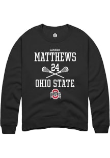 Gannon Matthews  Rally Ohio State Buckeyes Mens Black NIL Sport Icon Long Sleeve Crew Sweatshirt