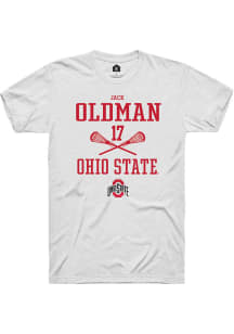 Jack Oldman  Ohio State Buckeyes White Rally NIL Sport Icon Short Sleeve T Shirt