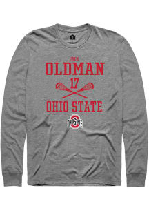 Jack Oldman  Ohio State Buckeyes Graphite Rally NIL Sport Icon Long Sleeve T Shirt