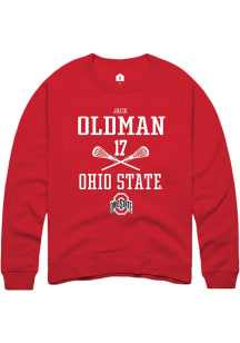 Jack Oldman  Rally Ohio State Buckeyes Mens Red NIL Sport Icon Long Sleeve Crew Sweatshirt