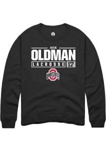 Jack Oldman  Rally Ohio State Buckeyes Mens Black NIL Stacked Box Long Sleeve Crew Sweatshirt