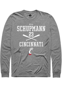 Kyle Schupmann  Cincinnati Bearcats Graphite Rally NIL Sport Icon Long Sleeve T Shirt