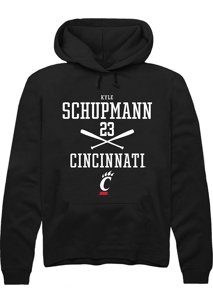 Kyle Schupmann Rally Cincinnati Bearcats Mens Black NIL Sport Icon Long Sleeve Hoodie
