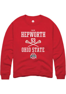 Zach Hepworth  Rally Ohio State Buckeyes Mens Red NIL Sport Icon Long Sleeve Crew Sweatshirt