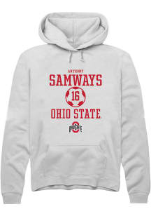 Anthony Samways  Rally Ohio State Buckeyes Mens White NIL Sport Icon Long Sleeve Hoodie