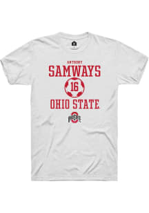 Anthony Samways  Ohio State Buckeyes White Rally NIL Sport Icon Short Sleeve T Shirt