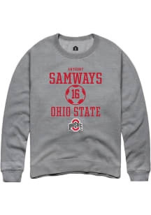 Anthony Samways  Rally Ohio State Buckeyes Mens Graphite NIL Sport Icon Long Sleeve Crew Sweatsh..