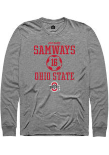 Anthony Samways  Ohio State Buckeyes Graphite Rally NIL Sport Icon Long Sleeve T Shirt