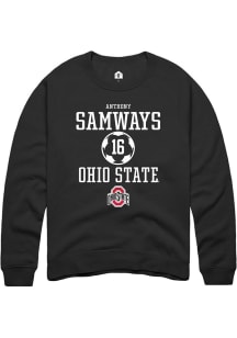 Anthony Samways  Rally Ohio State Buckeyes Mens Black NIL Sport Icon Long Sleeve Crew Sweatshirt