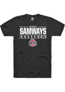 Anthony Samways  Ohio State Buckeyes Black Rally NIL Stacked Box Short Sleeve T Shirt