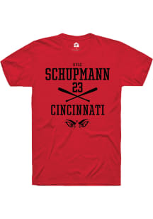 Kyle Schupmann  Cincinnati Bearcats Red Rally NIL Sport Icon Short Sleeve T Shirt