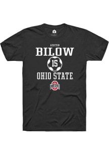 Ashton Bilow  Ohio State Buckeyes Black Rally NIL Sport Icon Short Sleeve T Shirt