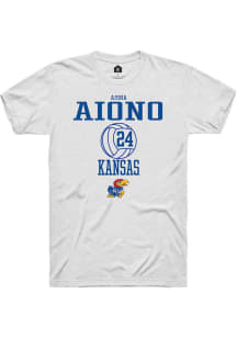 Aisha Aiono  Kansas Jayhawks White Rally NIL Sport Icon Short Sleeve T Shirt