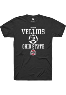 Deylen Vellios  Ohio State Buckeyes Black Rally NIL Sport Icon Short Sleeve T Shirt