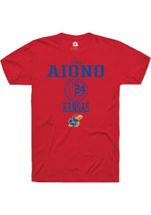 Aisha Aiono  Kansas Jayhawks Red Rally NIL Sport Icon Short Sleeve T Shirt