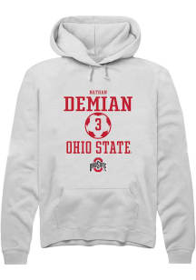 Nathan Demian  Rally Ohio State Buckeyes Mens White NIL Sport Icon Long Sleeve Hoodie