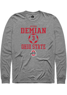 Nathan Demian  Ohio State Buckeyes Graphite Rally NIL Sport Icon Long Sleeve T Shirt