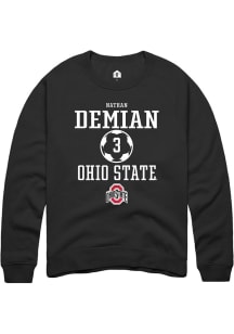 Nathan Demian  Rally Ohio State Buckeyes Mens Black NIL Sport Icon Long Sleeve Crew Sweatshirt