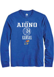 Aisha Aiono  Kansas Jayhawks Blue Rally NIL Sport Icon Long Sleeve T Shirt