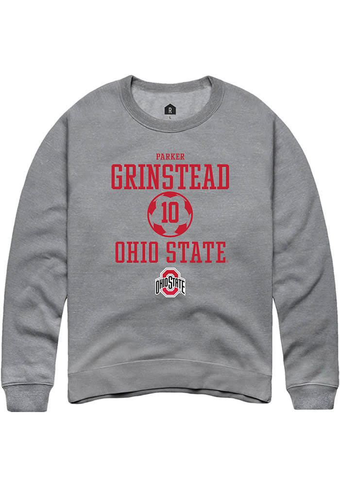 Parker Grinstead  Rally Ohio State Buckeyes Mens Graphite NIL Sport Icon Long Sleeve Crew Sweatshi..