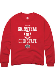 Parker Grinstead  Rally Ohio State Buckeyes Mens Red NIL Sport Icon Long Sleeve Crew Sweatshirt