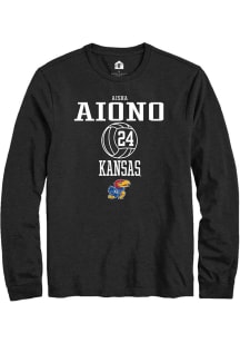 Aisha Aiono  Kansas Jayhawks Black Rally NIL Sport Icon Long Sleeve T Shirt