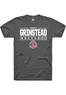 Parker Grinstead  Ohio State Buckeyes Dark Grey Rally NIL Stacked Box Short Sleeve T Shirt