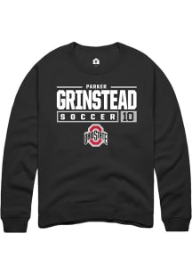 Parker Grinstead  Rally Ohio State Buckeyes Mens Black NIL Stacked Box Long Sleeve Crew Sweatshi..