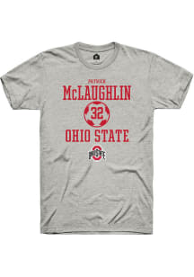 Patrick McLaughlin  Ohio State Buckeyes Ash Rally NIL Sport Icon Short Sleeve T Shirt