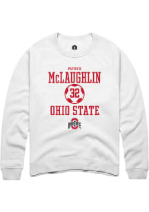 Patrick McLaughlin  Rally Ohio State Buckeyes Mens White NIL Sport Icon Long Sleeve Crew Sweatsh..