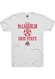 Patrick McLaughlin  Ohio State Buckeyes White Rally NIL Sport Icon Short Sleeve T Shirt