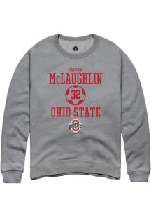 Patrick McLaughlin  Rally Ohio State Buckeyes Mens Graphite NIL Sport Icon Long Sleeve Crew Swea..