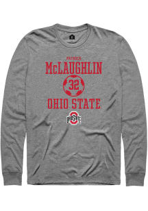 Patrick McLaughlin  Ohio State Buckeyes Graphite Rally NIL Sport Icon Long Sleeve T Shirt