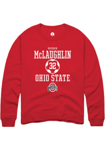 Patrick McLaughlin  Rally Ohio State Buckeyes Mens Red NIL Sport Icon Long Sleeve Crew Sweatshir..